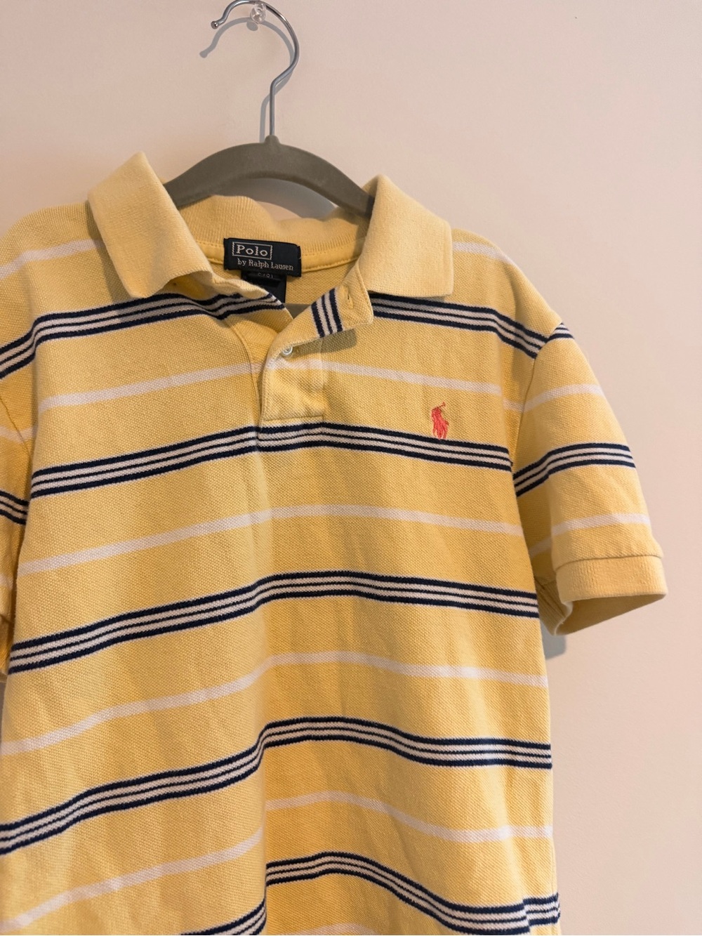 Polo by Ralph Lauren Yellow Navy White Striped Kids Polo